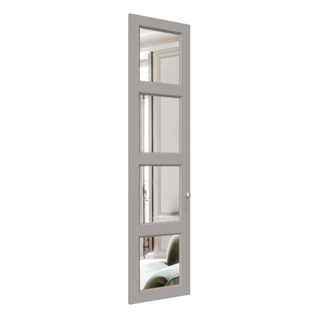 Edwardian Mirror wardrobe door in Pebble Grey